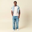 T-shirt en coton manches courtes rose clair homme
