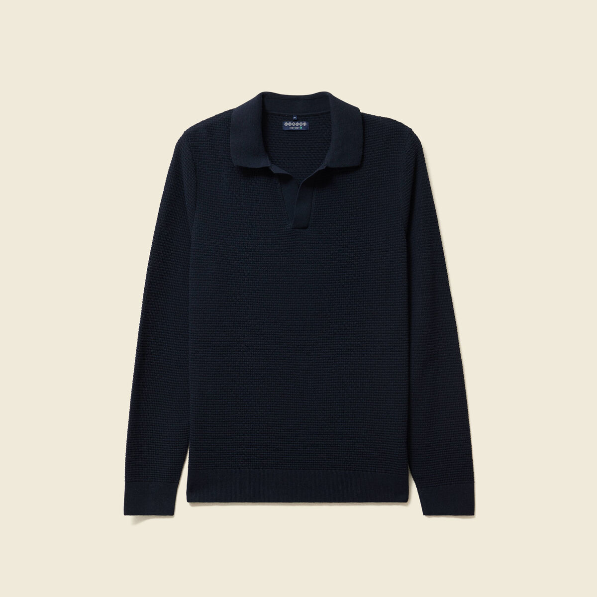 Pull manches longues bleu marine homme