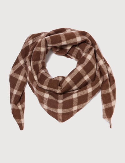Foulard marron cognac femme
