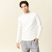 Pull manches longues ecru homme