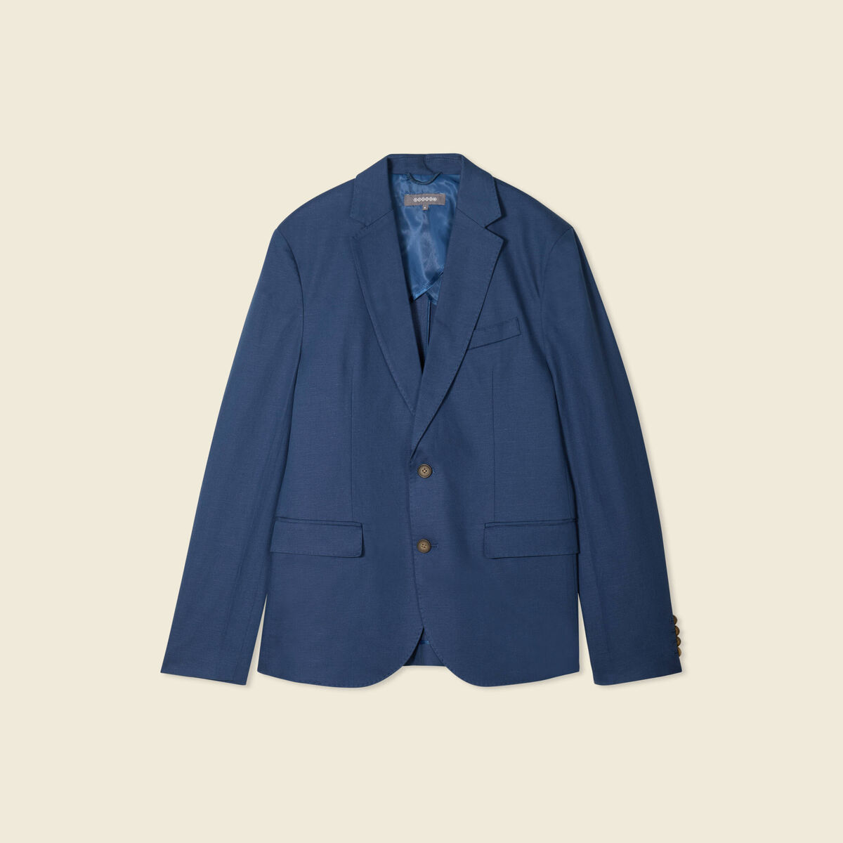 Veste blazer cintré bleu foncé homme