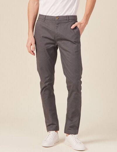 Pantalon chino longueur 32 gris homme