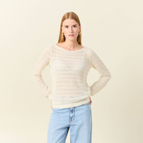 gilet manches longues creme femme Gilet manches longues creme femme