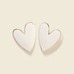 Boucles d'oreilles clous creme femme