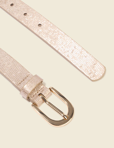 Ceinture fine couleur or femme