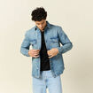 Surchemise en jean denim dirty homme