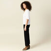 Chemise manches courtes ecru femme