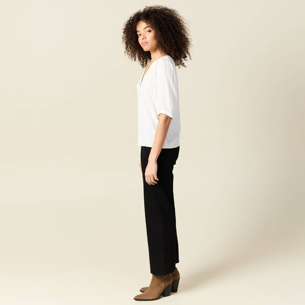 Chemise manches courtes ecru femme
