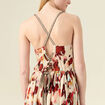 Robe longue évasée fluide sable femme