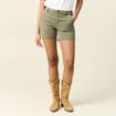 Short chino éco-responsable vert kaki femme