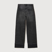 Jeans straight taille standard denim gris femme