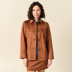 Veste manches longues doubl&eacute;e camel femme