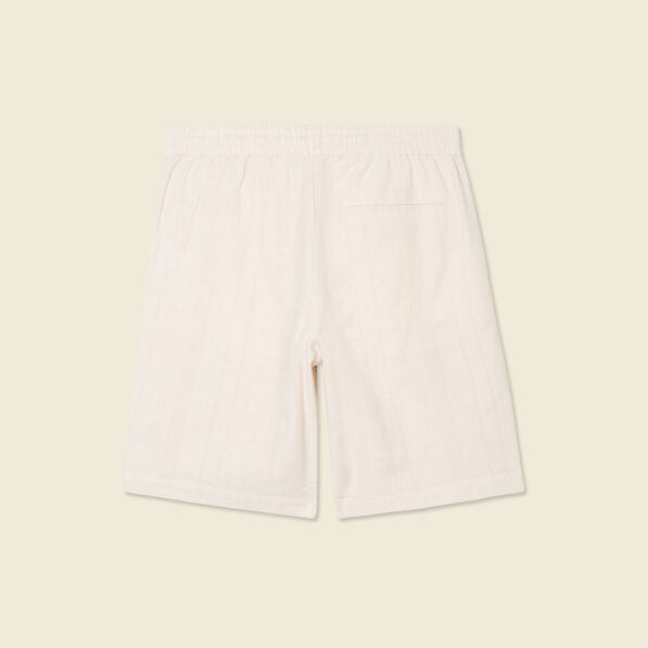 Bermuda droit à coulisse ecru homme
