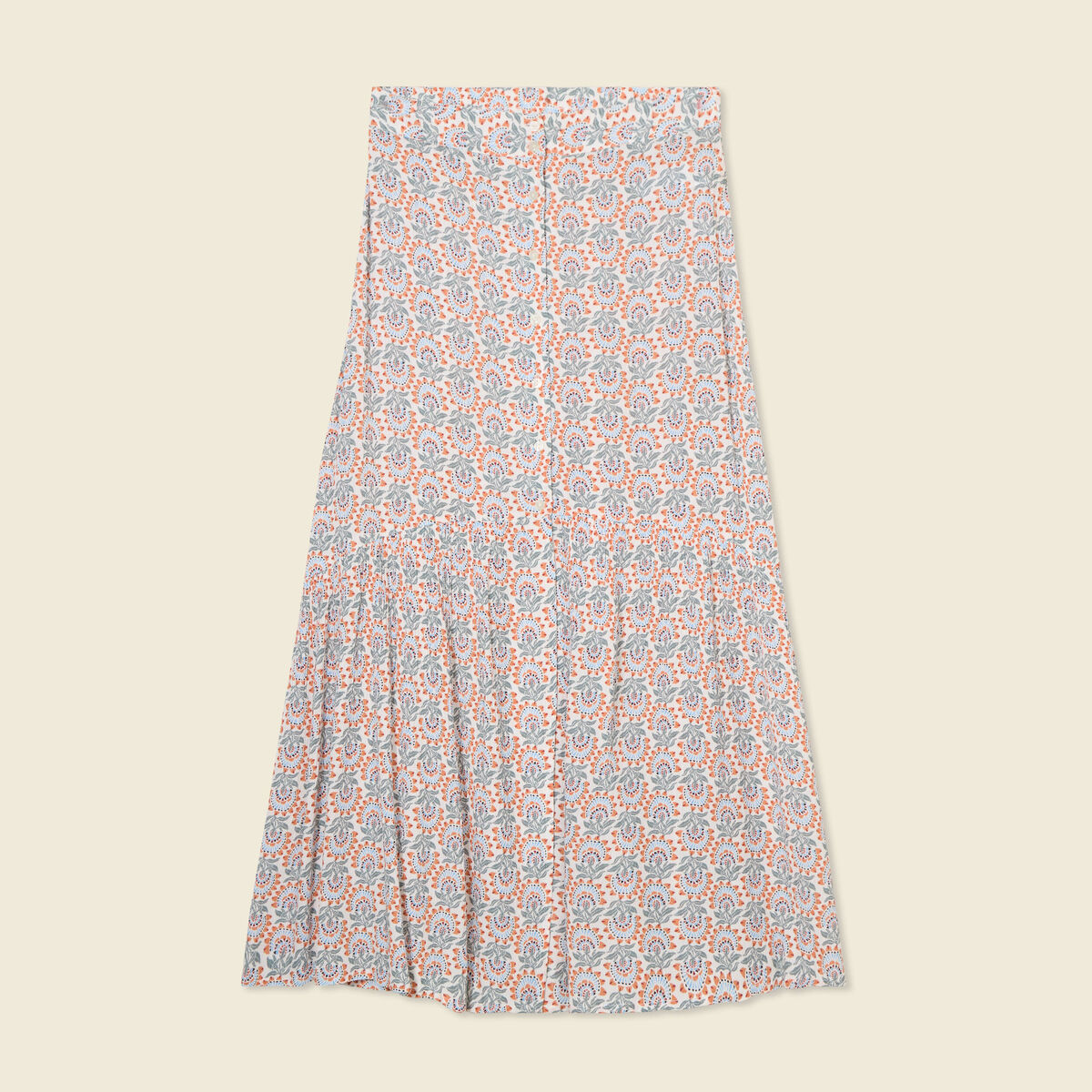 Jupe longue évasée blanc femme