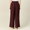 Pantalon large fluide bordeaux femme