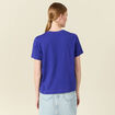 T-shirt éco-responsable bleu violet femme