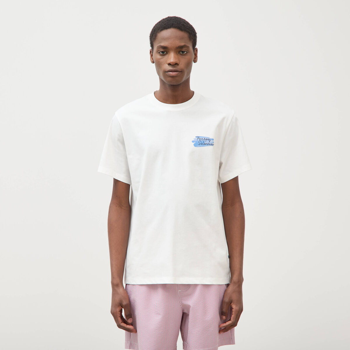 T-shirt en coton ecru homme