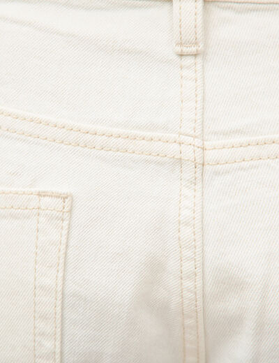 Bermuda regular en jeans denim blanc homme