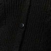 Gilet ajour&eacute; col V manches longues noir femme