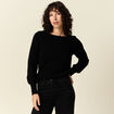 Pull manches longues noir femme