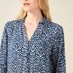 Blouse manches longues bleu marine femme