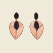 Boucles d'oreilles pendantes noir femme