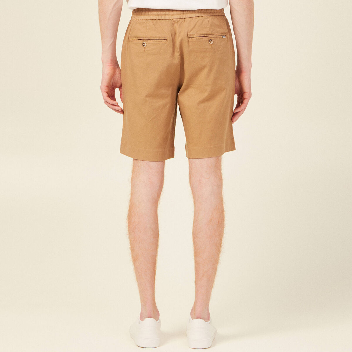 Bermuda éco-responsable beige homme