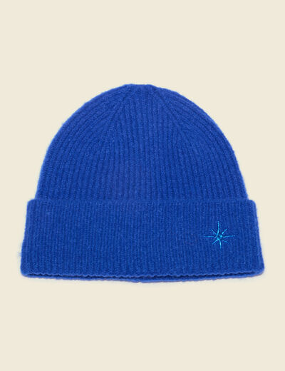 Bonnet bleu electrique femme