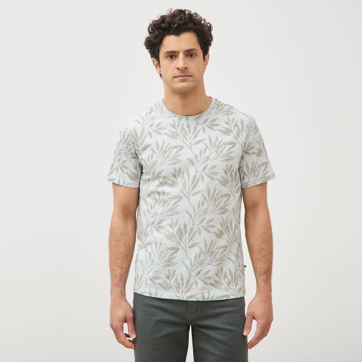 T-shirt manches courtes bleu ciel homme