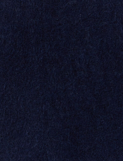 Pull sans manches col en V bleu marine femme