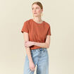 T-shirt manches courtes orange femme