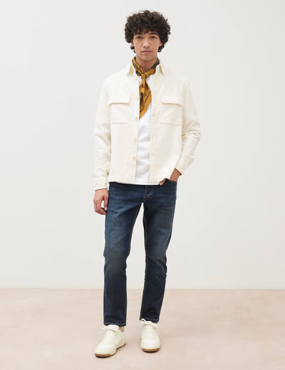 Jeans straight longueur 30 denim brut homme