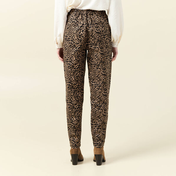 pantalon slouchy taille haute beige femme Pantalon slouchy taille haute beige femme