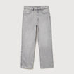 Jeans loose longueur 34 en coton denim gris clair homme