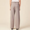 Pantalon large avec pinces gris femme