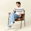 Pull manches longues ecru homme