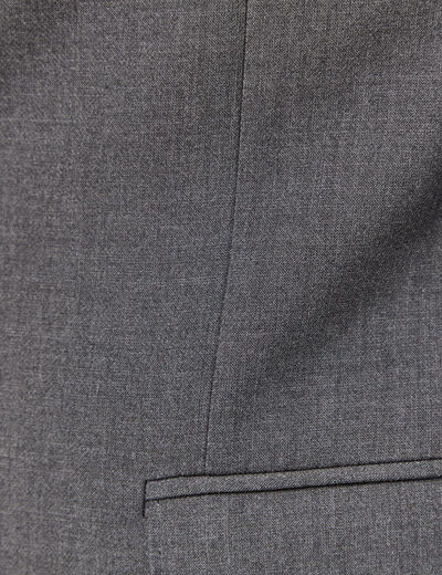 Blazer manches longues col tailleur gris fonc&eacute; homme