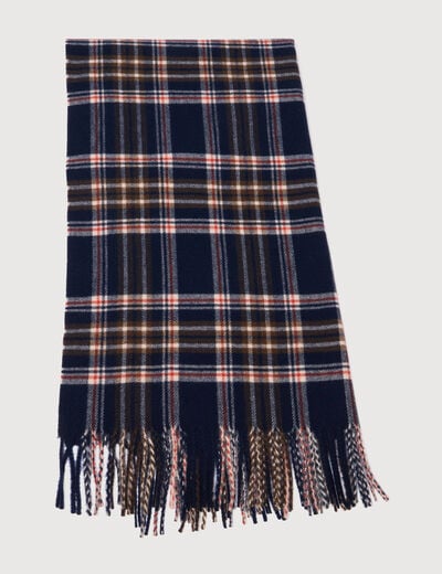 Plaid bleu marine homme