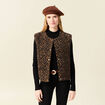 Gilet sans manches réversible camel femme