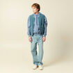 Sweat sans manches effet polaire bleu gris homme