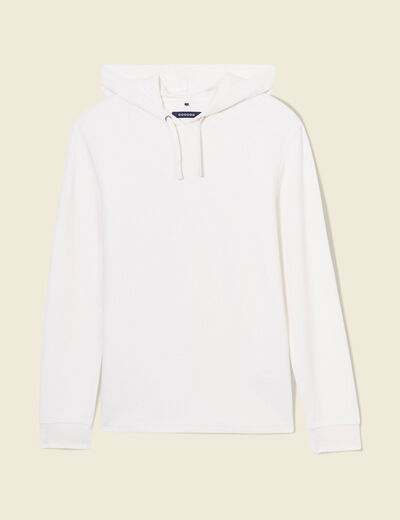 T-shirt à capuche ecru homme
