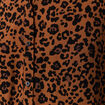 Chemise manches longues fluide marron foncé femme