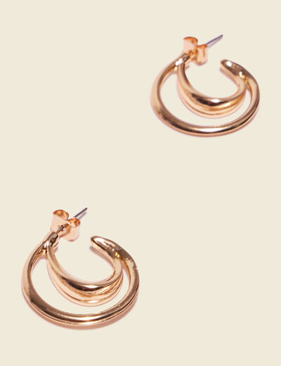 Boucles d'oreilles créoles couleur or femme