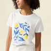 T-shirt manches courtes blanc femme