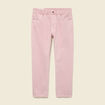Jeans straight longueur 32 en coton rose homme