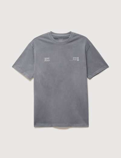T-shirt en coton manches courtes gris homme