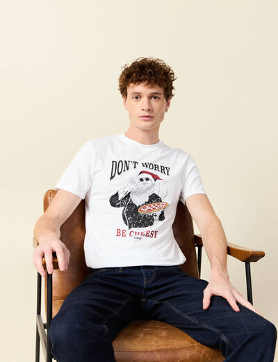 T-shirt manches courtes blanc homme