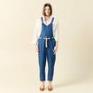 Salopette en denim denim stone femme