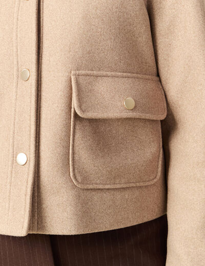 Blouson manches longues doubl&eacute; sable femme