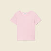 T-shirt manches courtes rose poudrée femme
